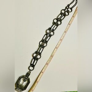 Brushed Silver Chain 12” Necklace